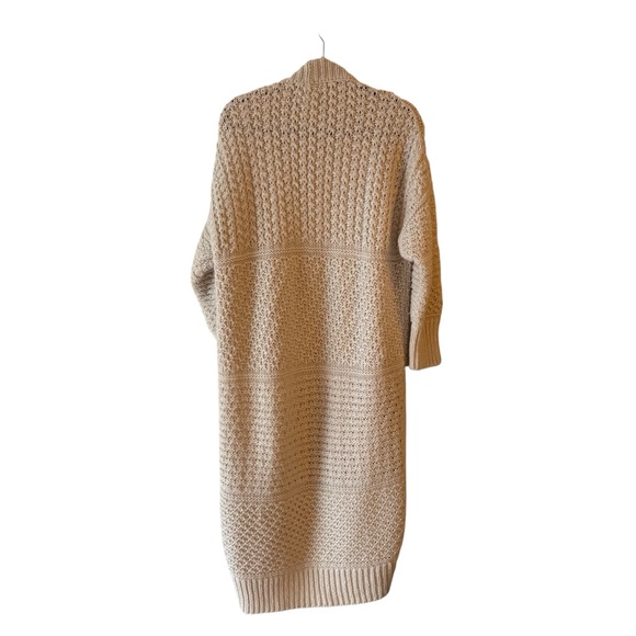 By Anthropologie Oversized Long Chunky Knit Cardigan Duster S - Picture 4 of 8